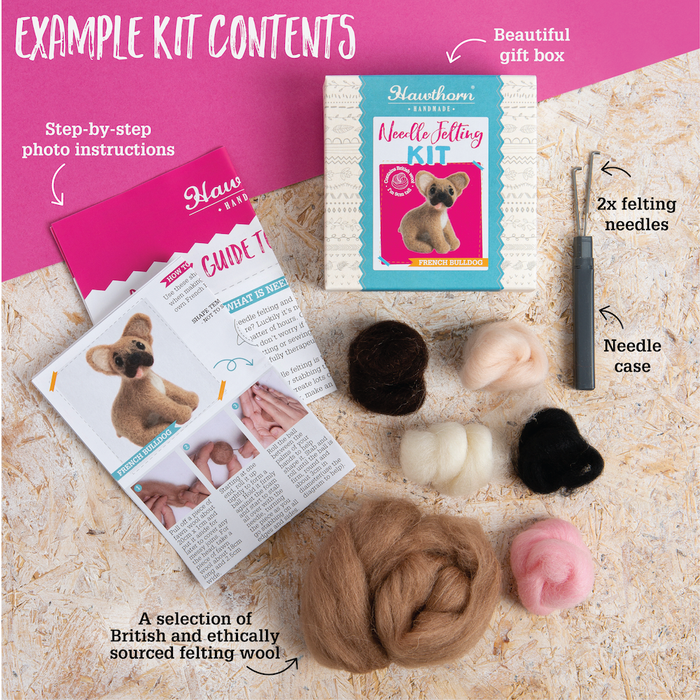 Bee Brooch Needle Felting Kit | Beginner Craft Kit