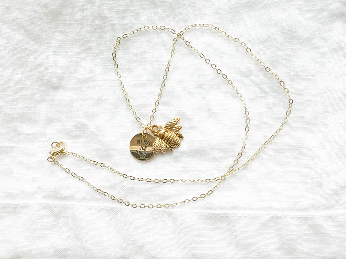Bee Busy For Jehovah Gold Necklace