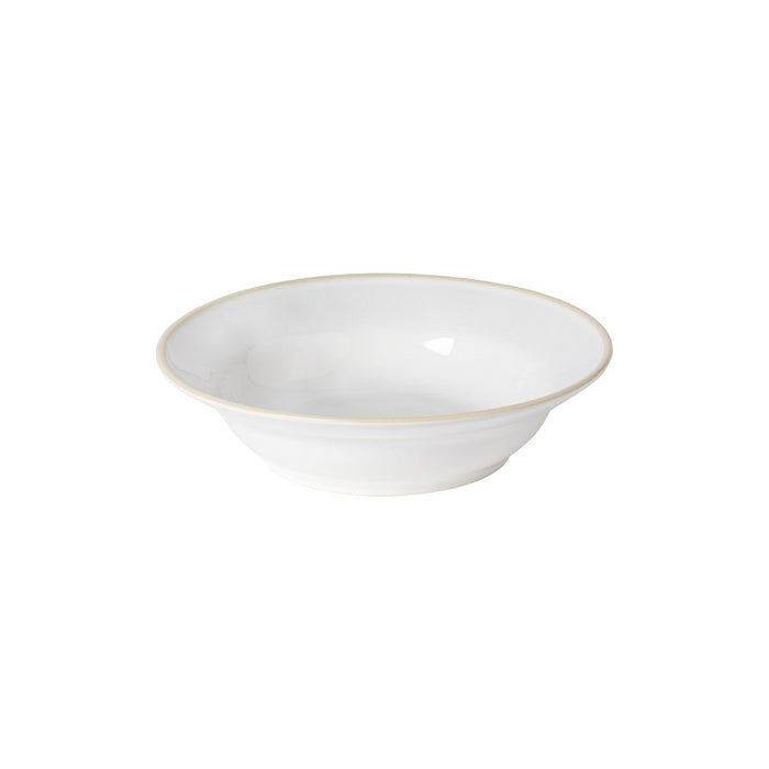 Beja White and Cream Stoneware Soup and Pasta Plate — overall form and detail