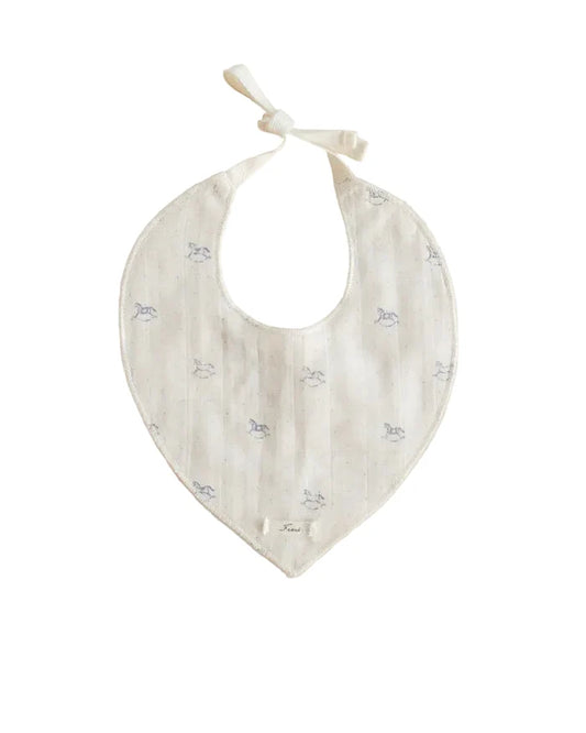 bib drool pointy gauze - rocking horse