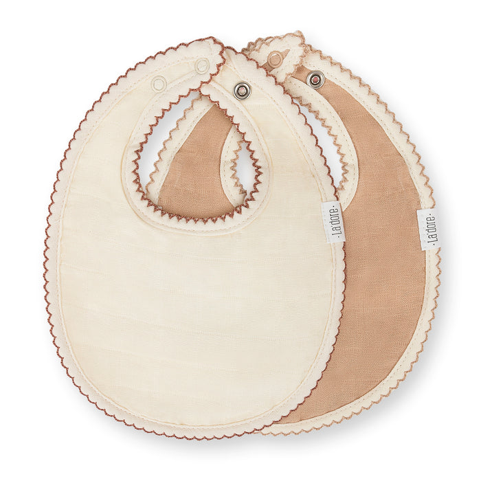 bib muslin printed - mini flower sage