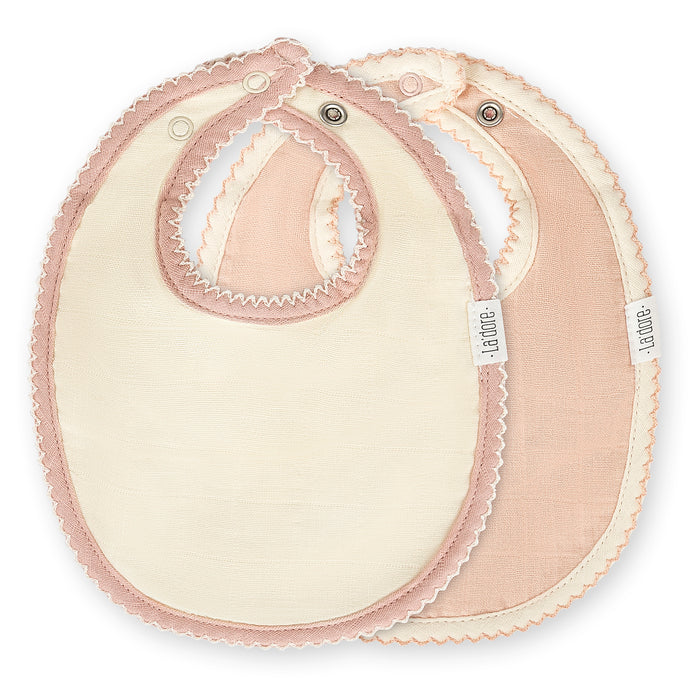 bib muslin printed - mini flower sage