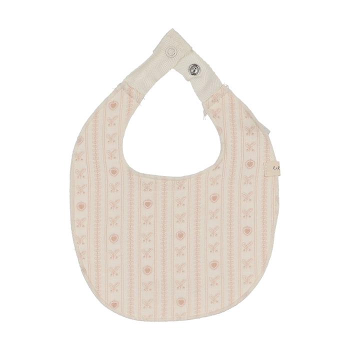 bib sweetheart muslin - cream/dusty pink