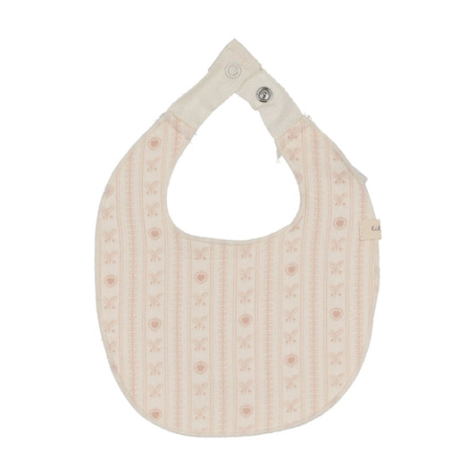bib sweetheart muslin - cream/dusty pink
