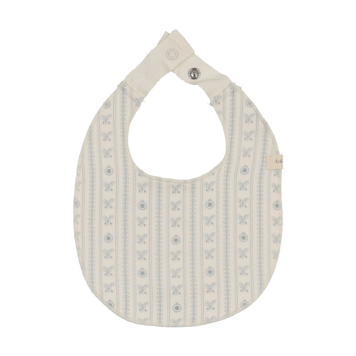 bib sweetheart muslin - cream/light blue