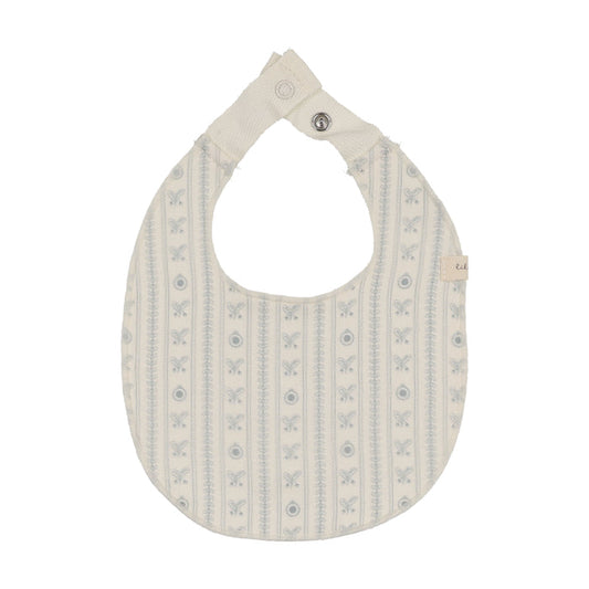bib sweetheart muslin - cream/light blue