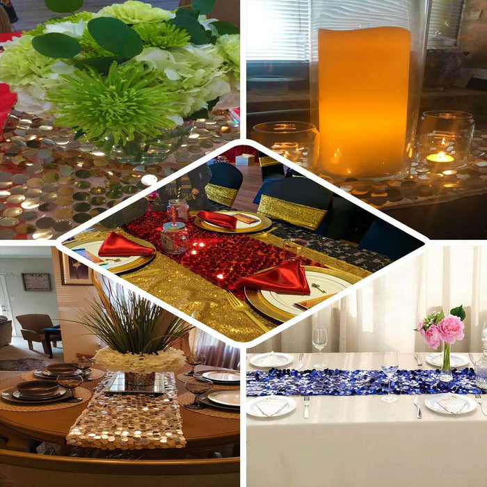 Decorative table settings with floral arrangements and themed table runners.