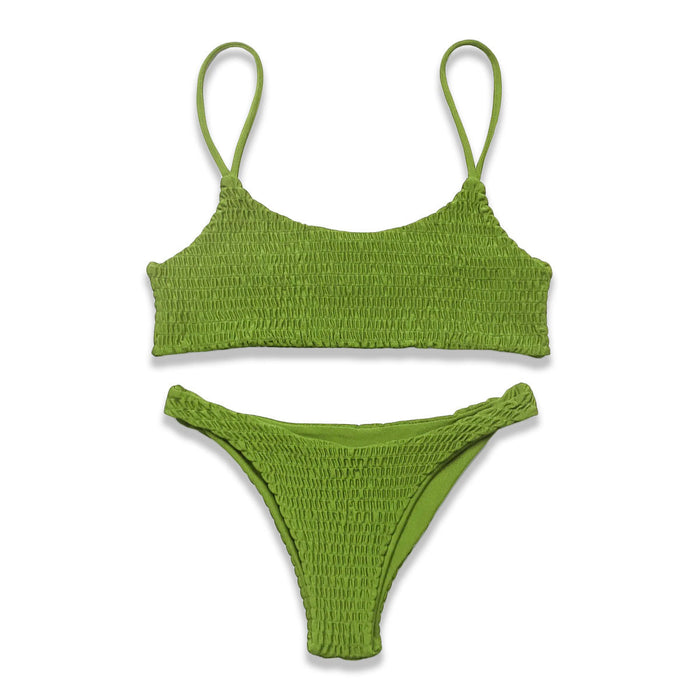 Bikini set with pleats