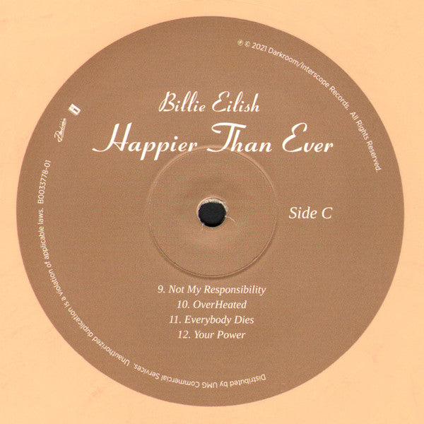Billie Eilish - Happier Than Ever (LP) [USA & Europe] 1st (Near Mint (NM or M-))