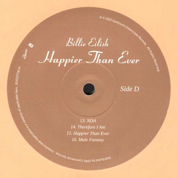Billie Eilish - Happier Than Ever (LP) [USA & Europe] 1st (Near Mint (NM or M-))