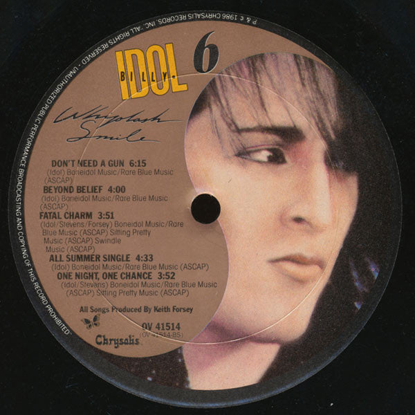 Billy Idol - Whiplash Smile (LP) [US] 1st