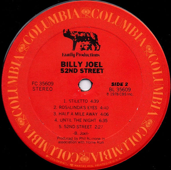 Billy Joel - 52nd Street (LP) [US] 1st (Very Good Plus (VG+))