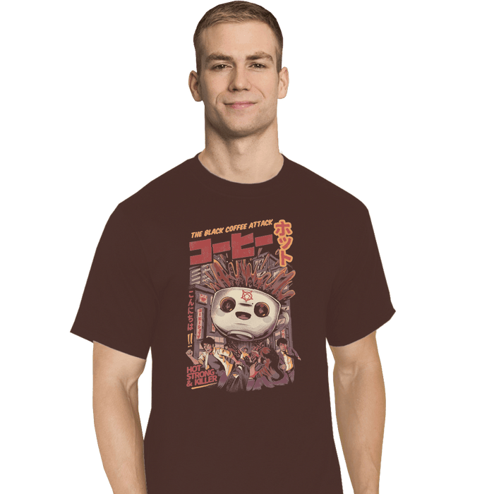 Shirts T-Shirts, Tall / Large / Black Black Coffee Attack