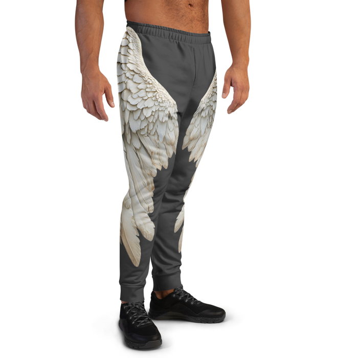Black Wings Print Men's Joggers