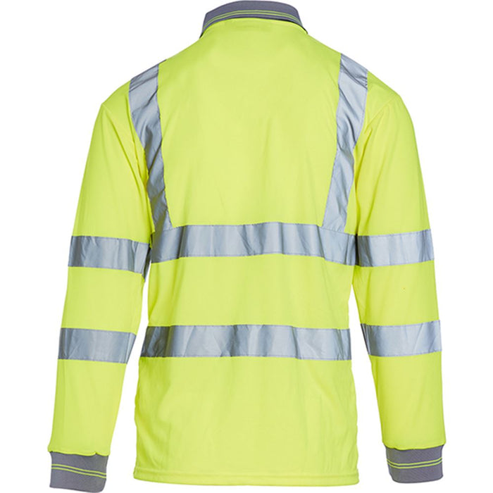 Blackrock Yellow Hi Vis Long Sleeve Polo Shirt