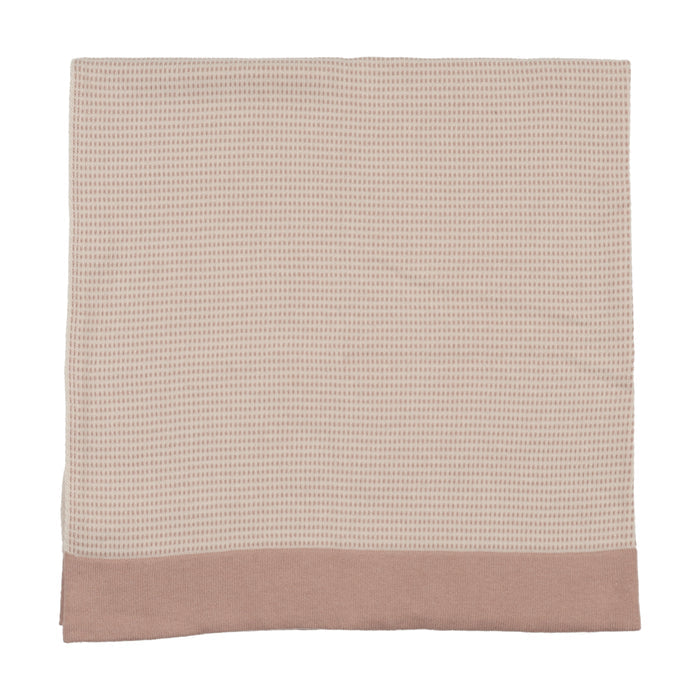 blanket two tone knit - dusty pink