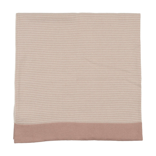 blanket two tone knit - dusty pink