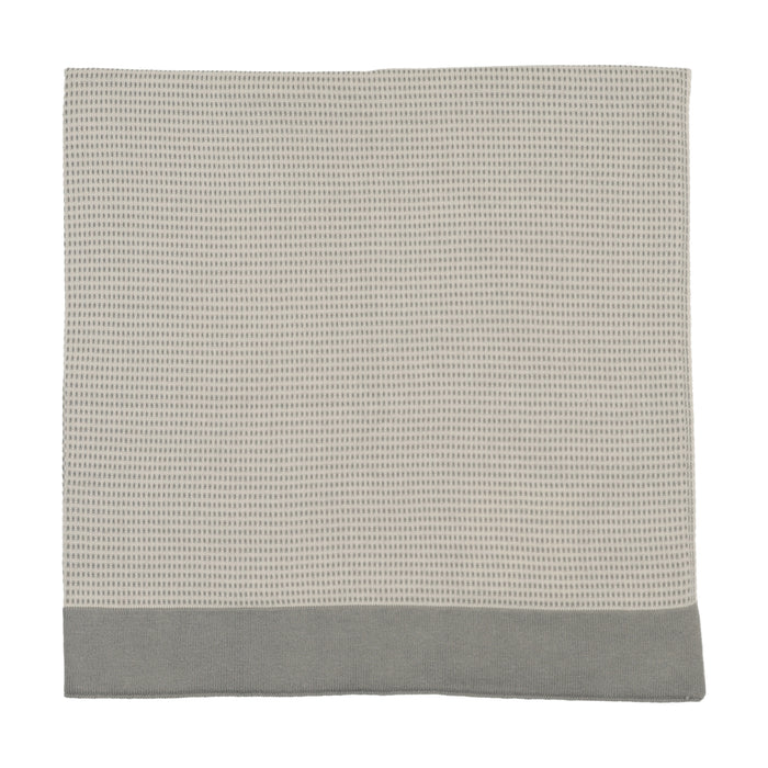 blanket two tone knit - light blue