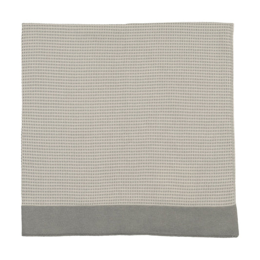 blanket two tone knit - light blue