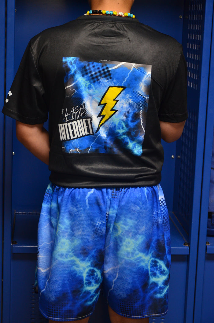 Blue Lightning T-Shirt + Tops (All Sizes)