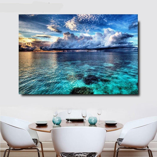 Blue Sky Seascape Wall Art