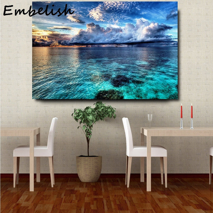 Blue Sky Seascape Wall Art