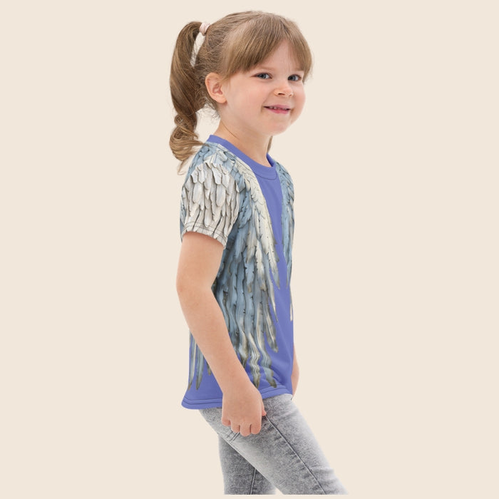 Blue Wings All-Over Print Kids Cotton T-Shirt