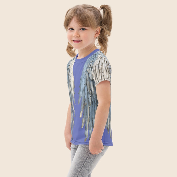 Blue Wings All-Over Print Kids Cotton T-Shirt