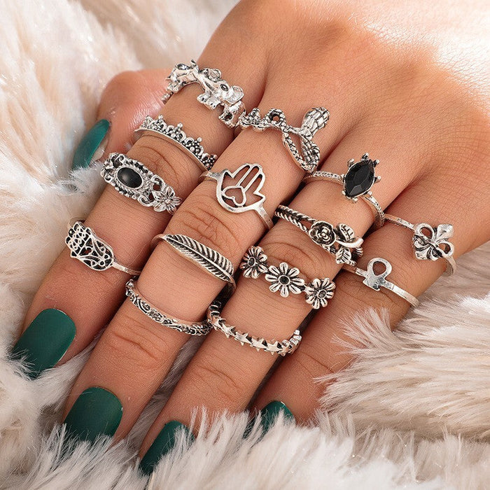 Bohemian Knuckle Rings Set