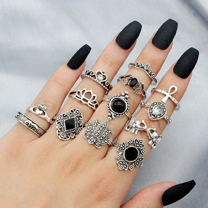 Bohemian Knuckle Rings Set