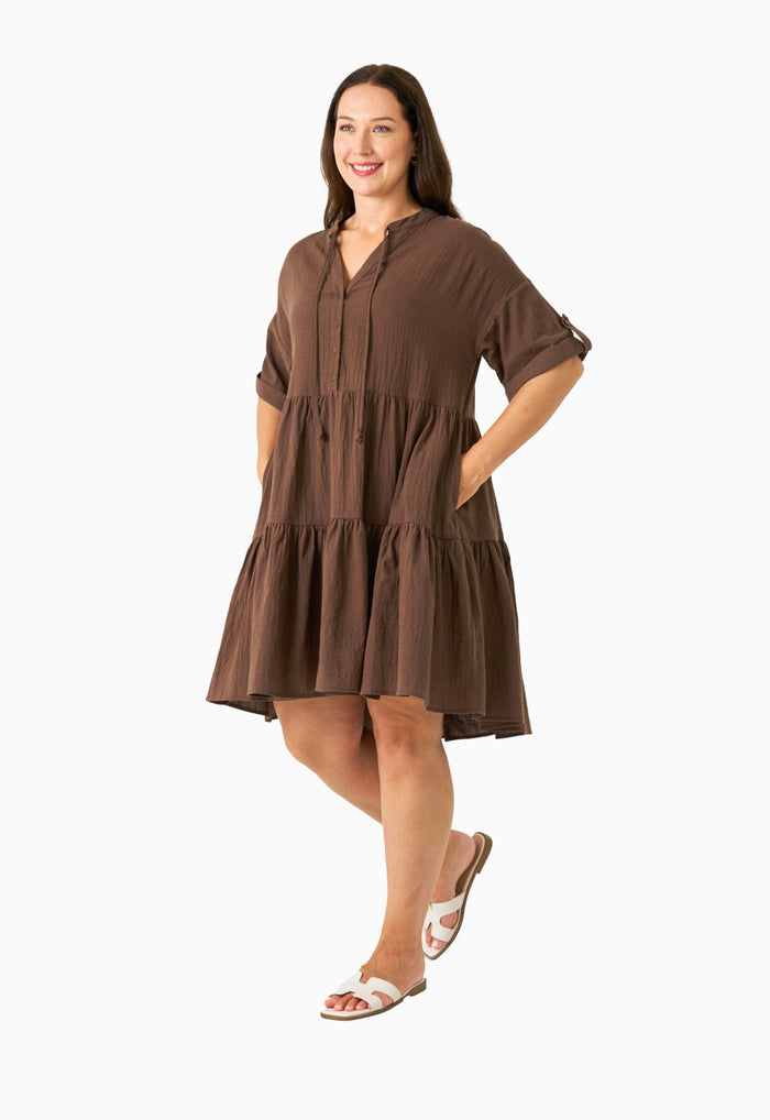Boho Camacho Dress Ash Brown
