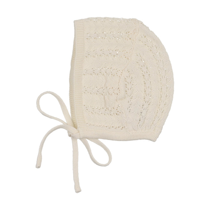 bonnet crochet knit - cream