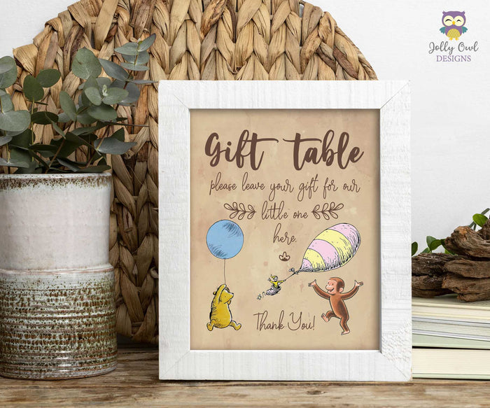 Book Themed Baby Shower Party Sign - Gift Table