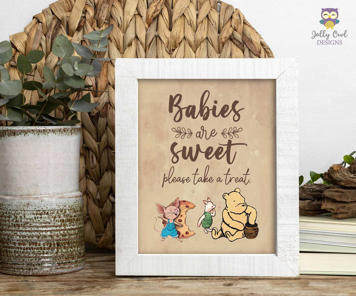 Book Themed Baby Shower Party Sign - Sweet Treats - Jolly Owl Designs