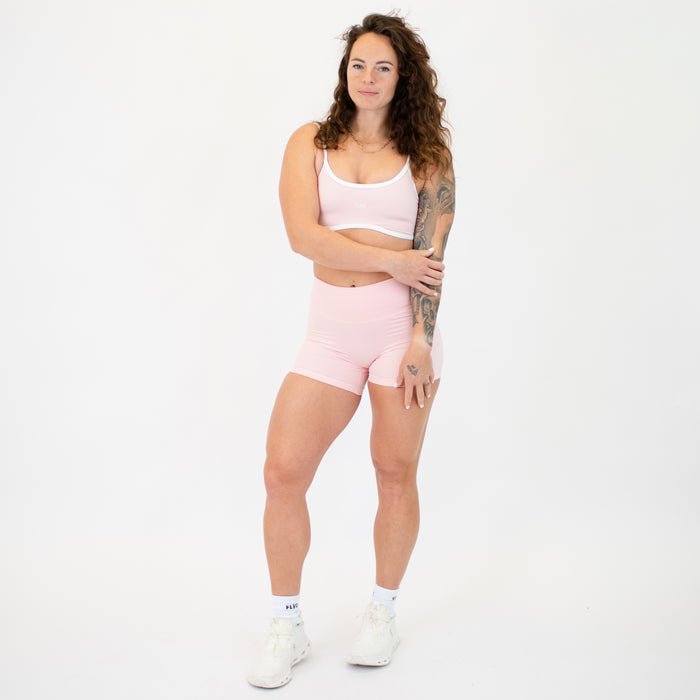 Strawberry Cream Boost Short 4" - No Front Seam - High Rise by FLEO - 3