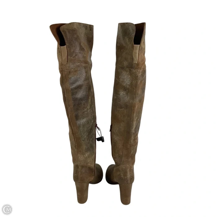 Boots Knee Heels By Cmb In Brown, Size: 8