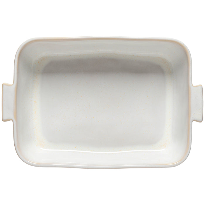 Brisa Branca White Stoneware Rectangular Baker — overall form and detail