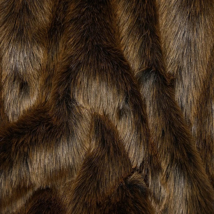Brown Beaver Bear Short Pile Faux Fur Fabric - Fashion Fabrics LLC