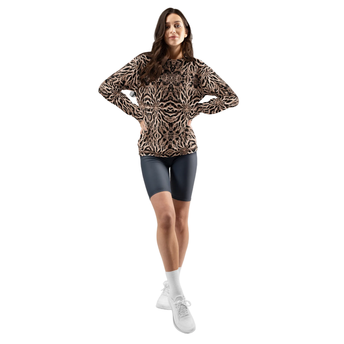 Brown Bones All-Over Print Unisex Sweatshirt — Eco-Friendly Festival & Streetwear