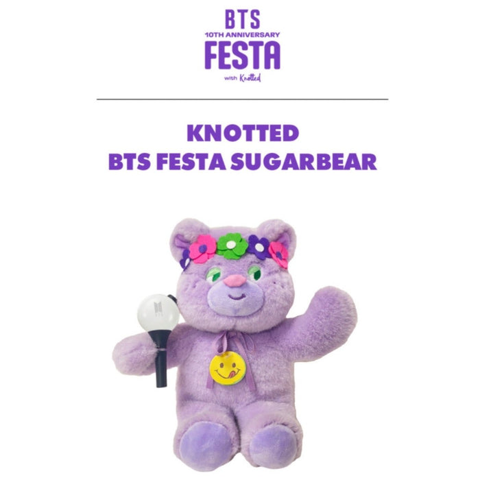BTS 10th Anniversary BTS FESTA SUGAR BEAR with KNOTTED - K-STAR
