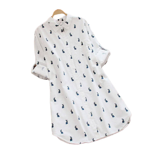 Bunny - The rabbit-print shirt dress