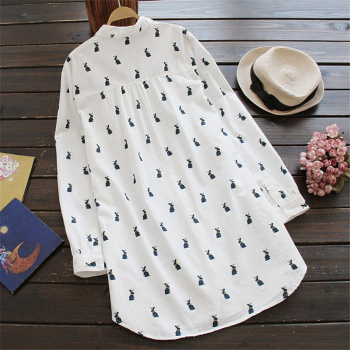 Bunny - The rabbit-print shirt dress