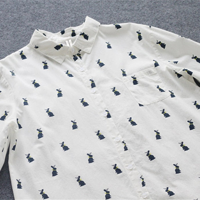Bunny - The rabbit-print shirt dress