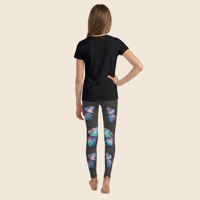 Butterfly Print Youth Leggings | Mommy & Me Matching | Four Way Stretch