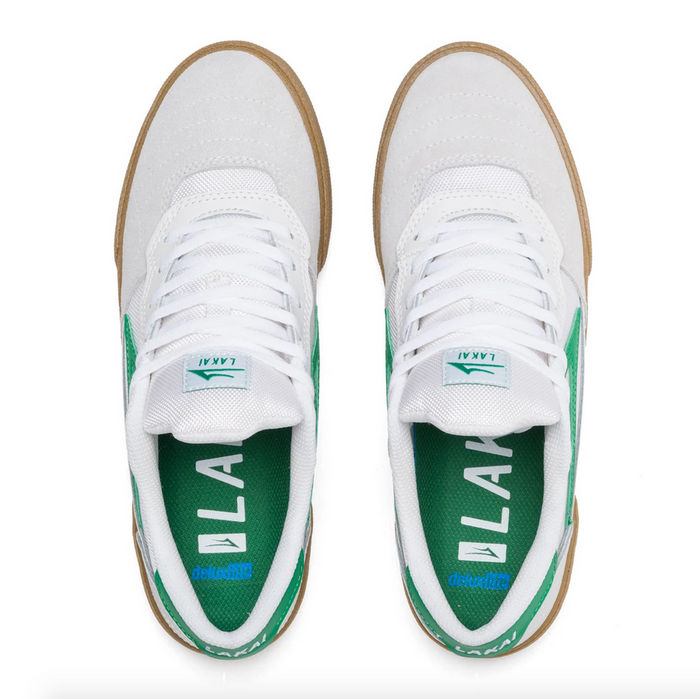Cambridge (White/Grass) Suede Skate Shoes