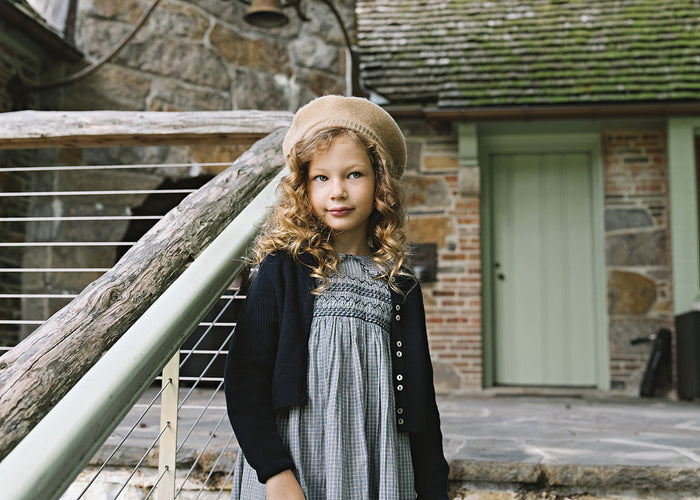 cardigan fine knit ribbed - navy