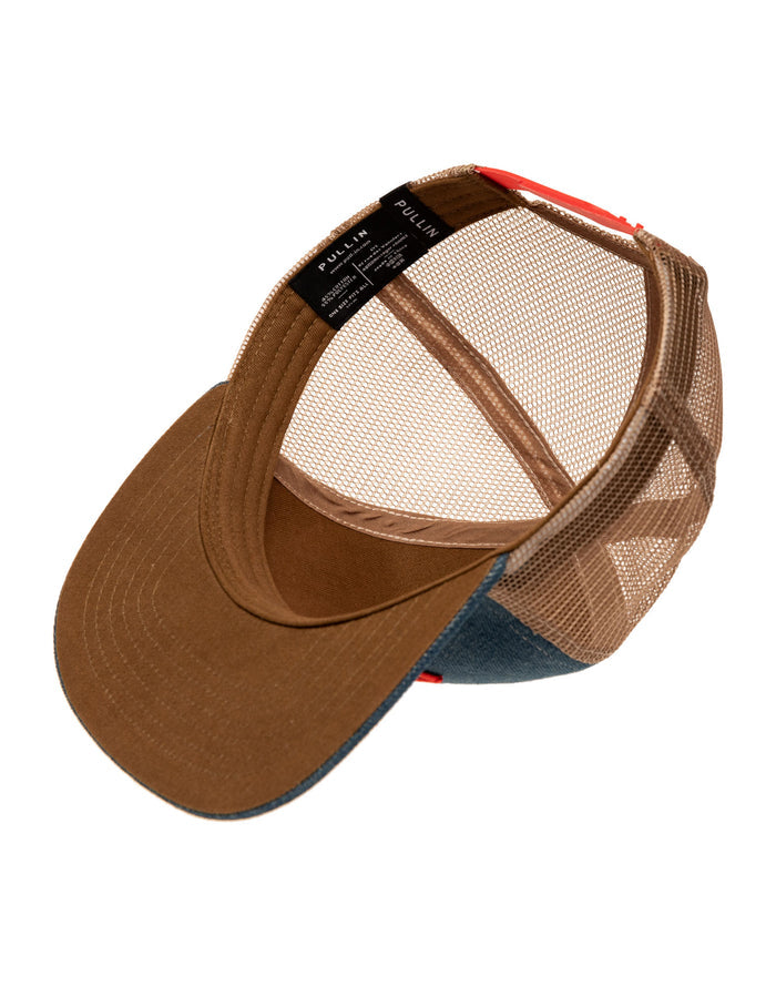 casquette trucker used PULLIN en polyester