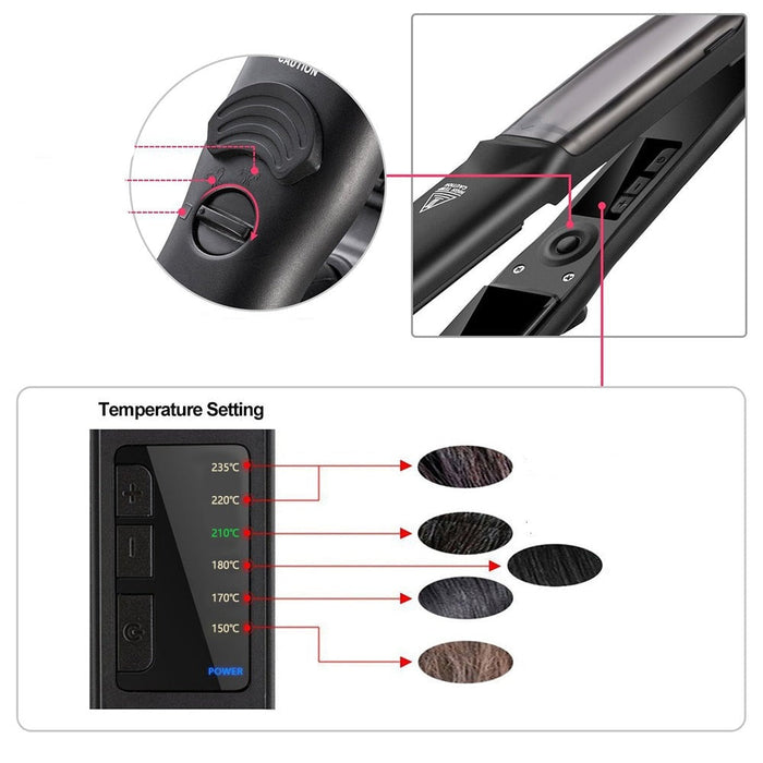 Ceramic Hair Steam Straightener