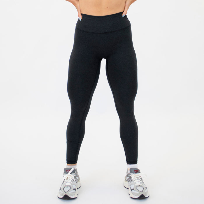 Heather Black No Front Seam Legging 7/8 25" - Charge