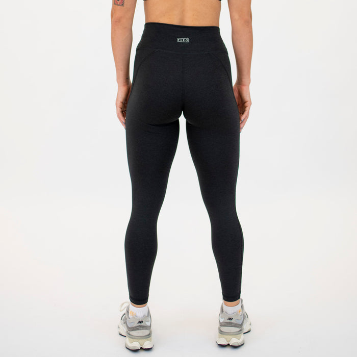 Heather Black No Front Seam Legging 7/8 25" - Charge